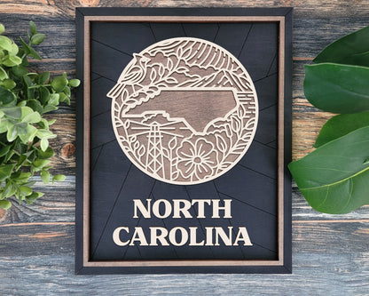 North Carolina Heritage Frame Pop Sign