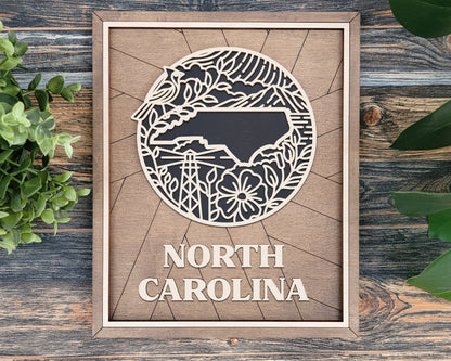 North Carolina Heritage Frame Pop Sign