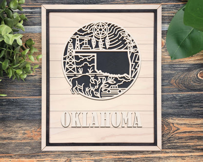 Oklahoma Heritage Frame Pop Sign