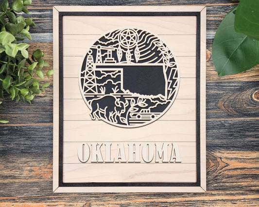 Oklahoma Heritage Frame Pop Sign