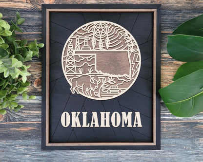 Oklahoma Heritage Frame Pop Sign