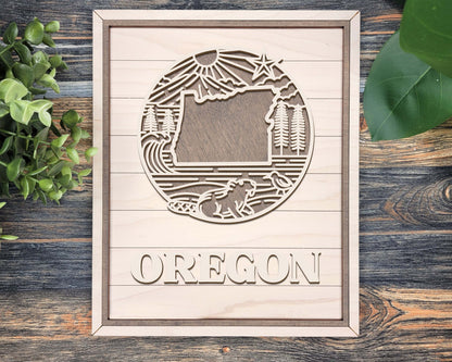 Oregon Heritage Frame Pop Sign