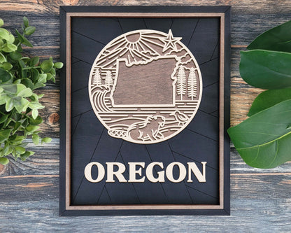 Oregon Heritage Frame Pop Sign