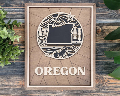 Oregon Heritage Frame Pop Sign