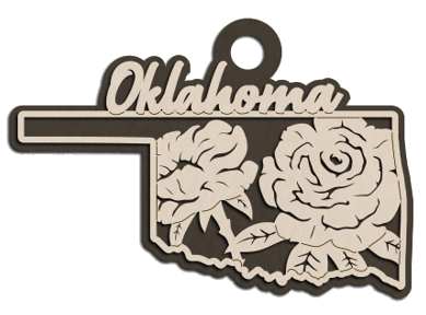 Oklahoma State Flower Christmas Ornament