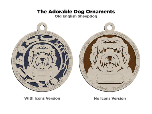 Old English Sheepdog Dog Ornament (113)