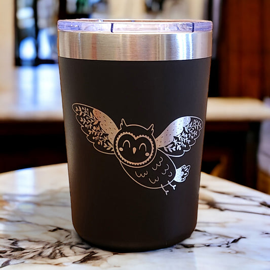 Engraved Owl Kids Mug