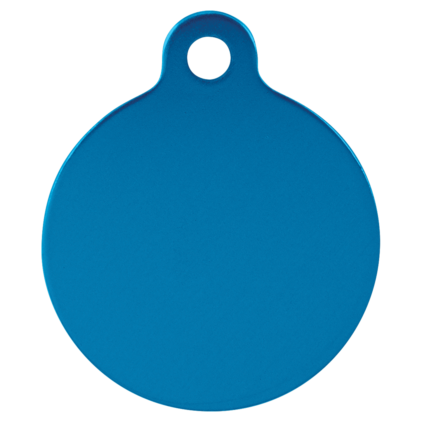 Laserable Anodized Aluminum Round Pet Tag with Tab