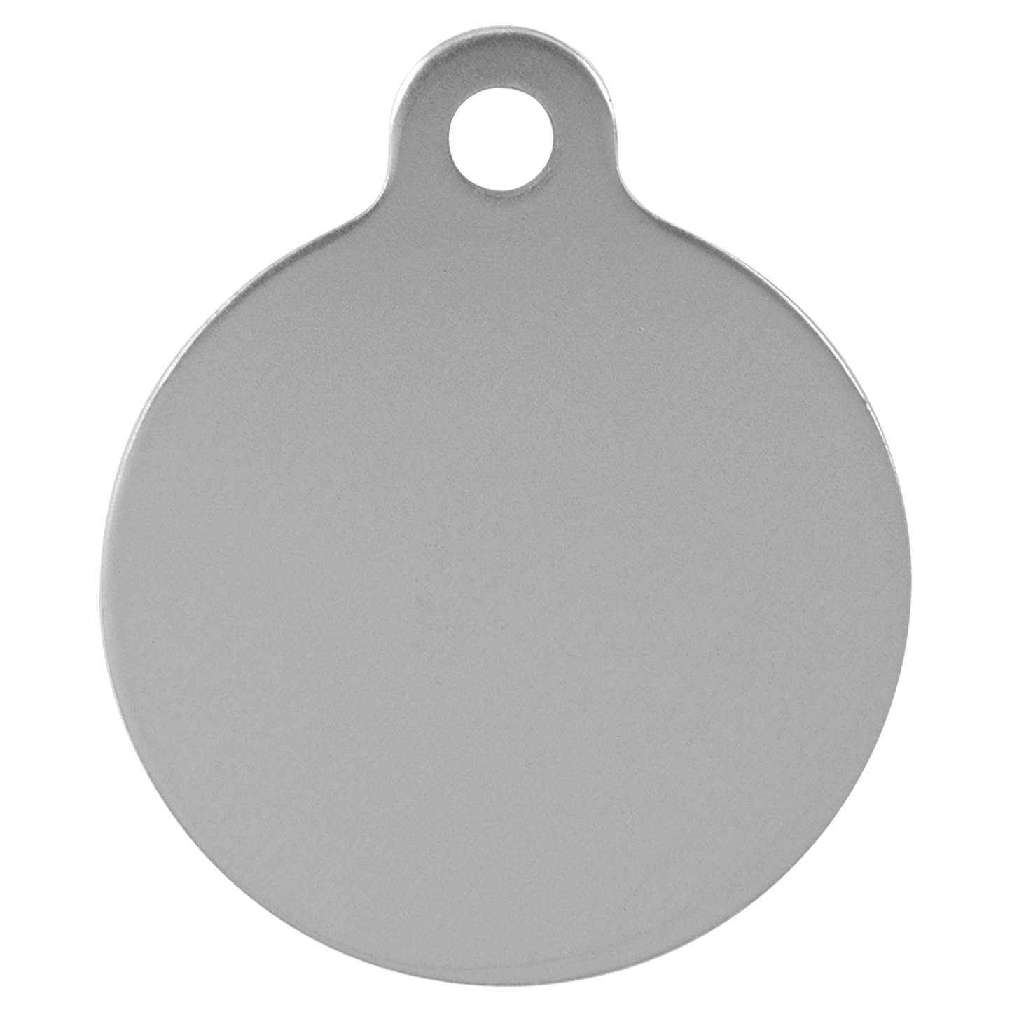 Laserable Anodized Aluminum Round Pet Tag with Tab