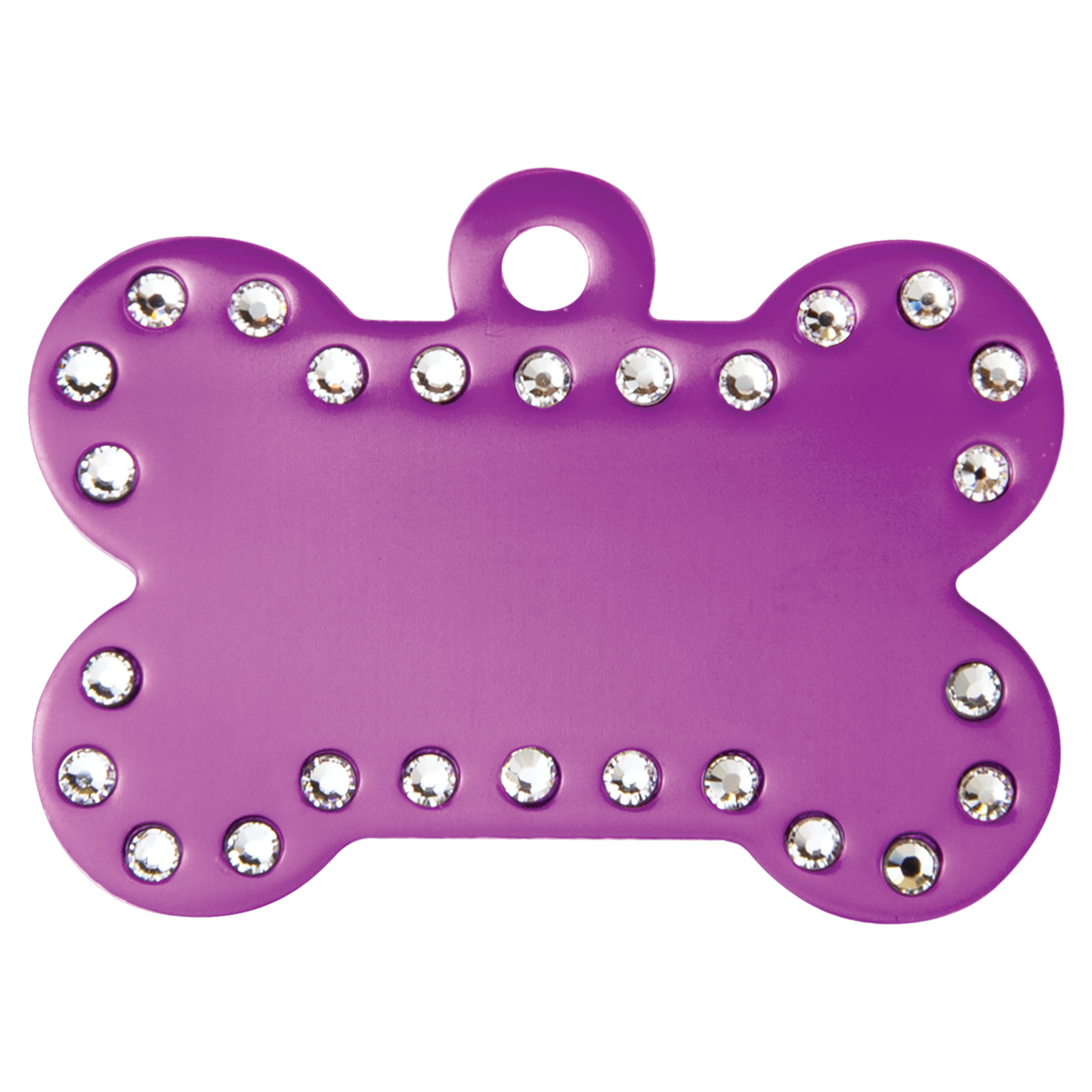 Laserable Anodized Aluminum Swarovski Bling Bone with Tab