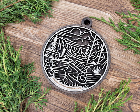 Petrified Forest National Park Line Art Ornament