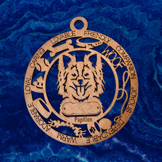 Papillon Dog Ornament (115)