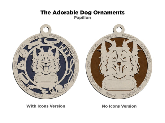 Papillon Dog Ornament (115)