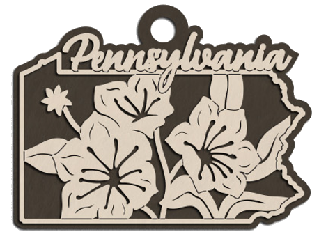 Pennsylvania State Flower Christmas Ornament