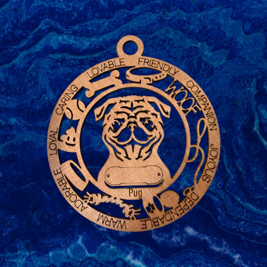 Pug Dog Ornament (126)