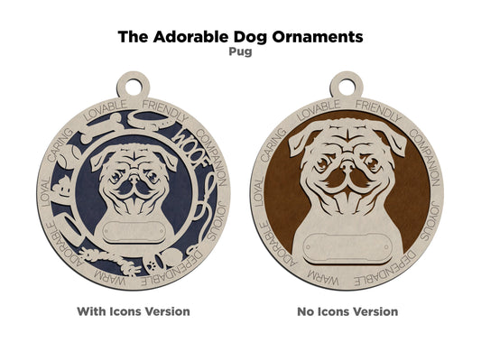 Pug Dog Ornament (126)