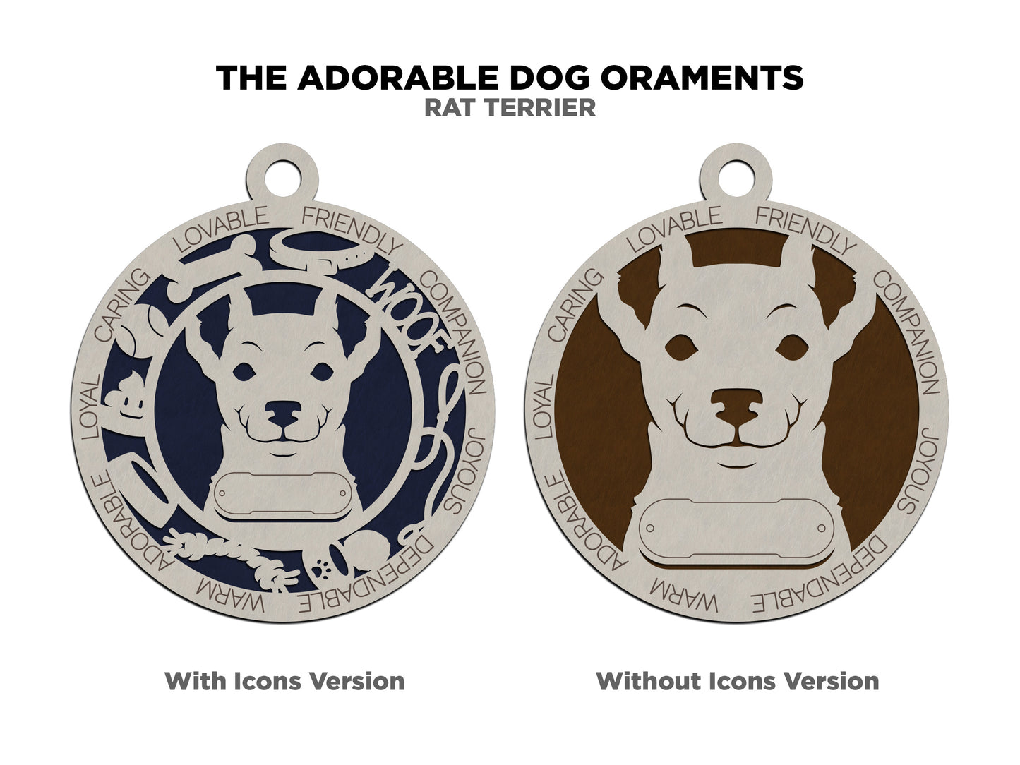 Rat Terrier Dog Ornament