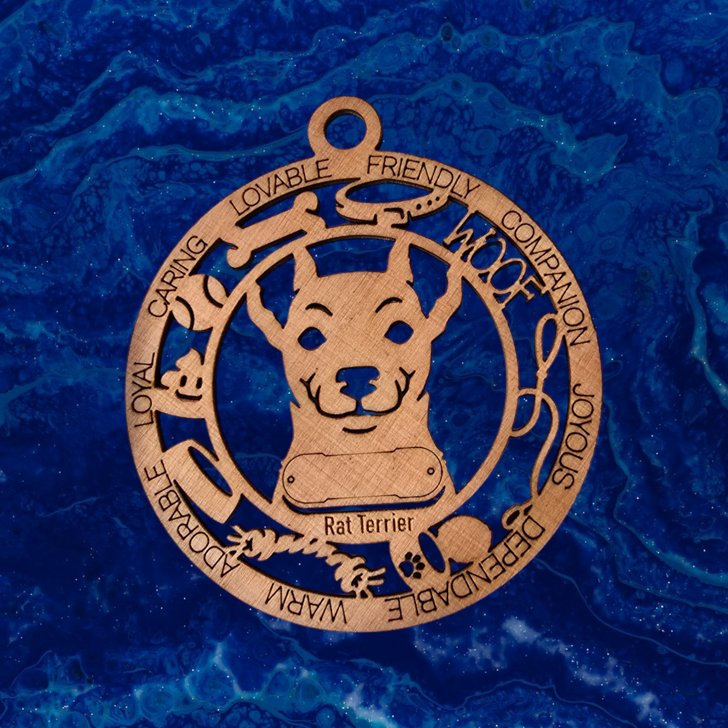 Rat Terrier Dog Ornament (128)