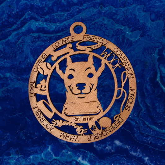 Rat Terrier Dog Ornament (128)