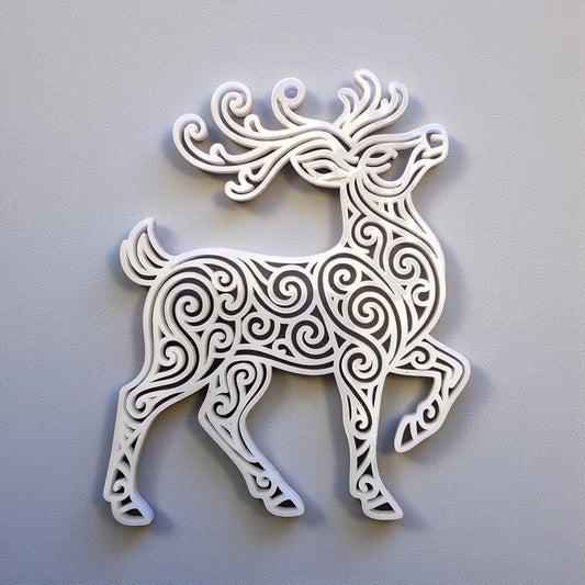Reindeer Single Layer Acrylic Ornament