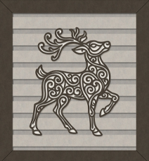 Reindeer Ornamental Outline Frame