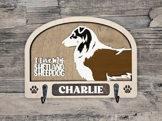 Shetland Sheepdog Leash Holder