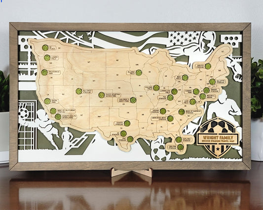 Soccer Stadium Sports Tracker Map
