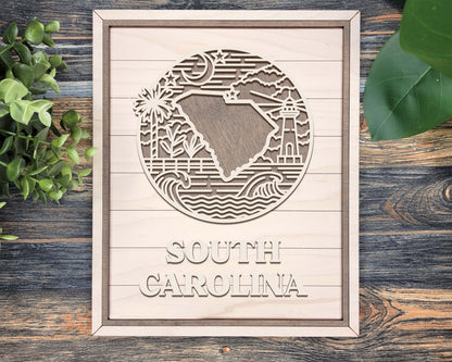 South Carolina Heritage Frame Pop Sign
