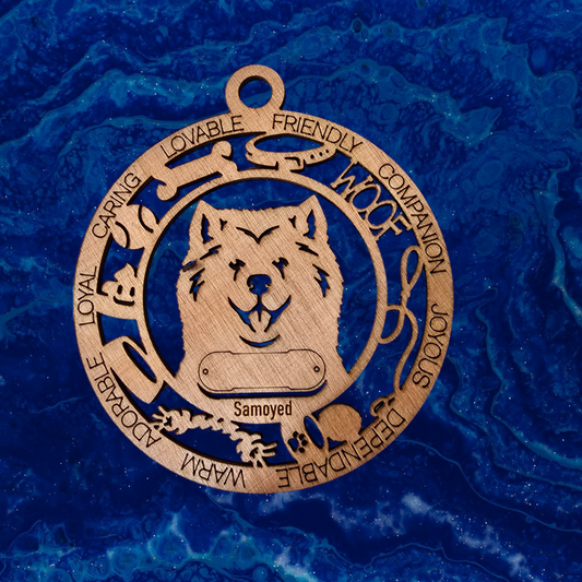 Samoyed Dog Ornament (131)