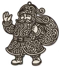 Santa Ornamental Outline Ornament