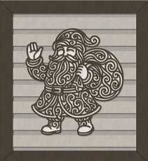 Santa Ornamental Outline Frame