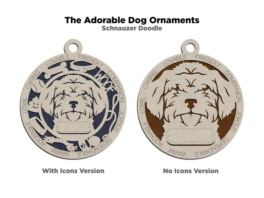 Schnauzer Doodle Dog Ornament