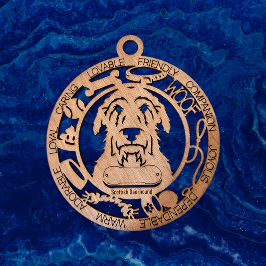 Scottish Deerhound Dog Ornament (134)