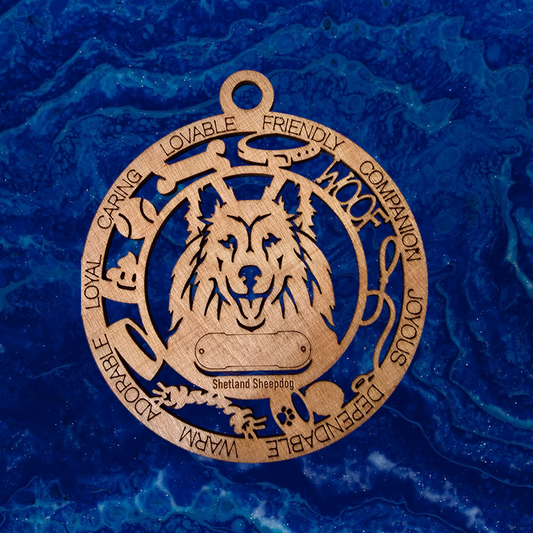 Shetland Sheepdog Dog Ornament (139)