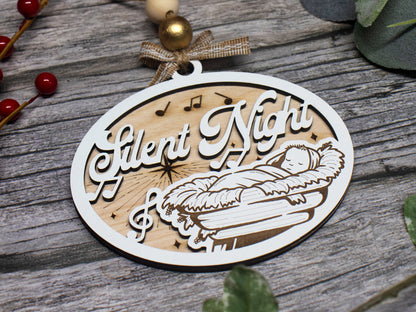 Silent Night Classic Christian Carol Ornament