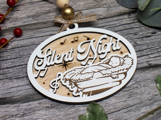 Silent Night Classic Christian Carol Ornament
