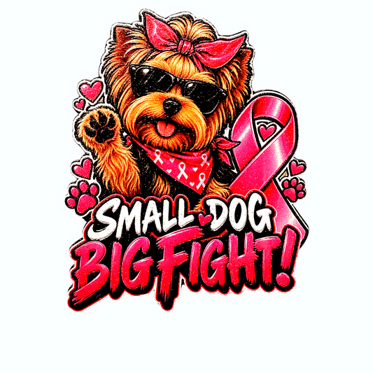 Small Dog Big Fight (1) Magnet