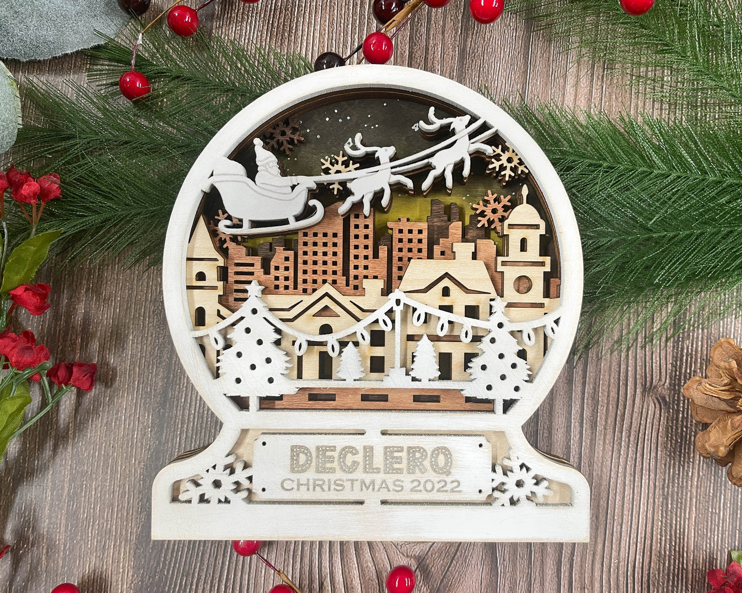 Santa Sleigh Snow Globe