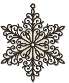 Snowflake 1 Ornamental Outline Ornament