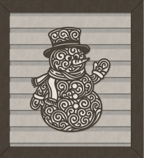 Snowman Ornamental Outline Frame