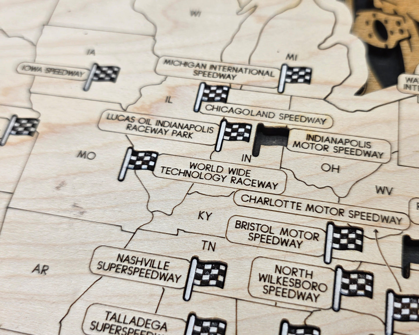 American Speedway Tracker Map
