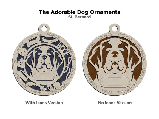 St Bernard Dog Ornament