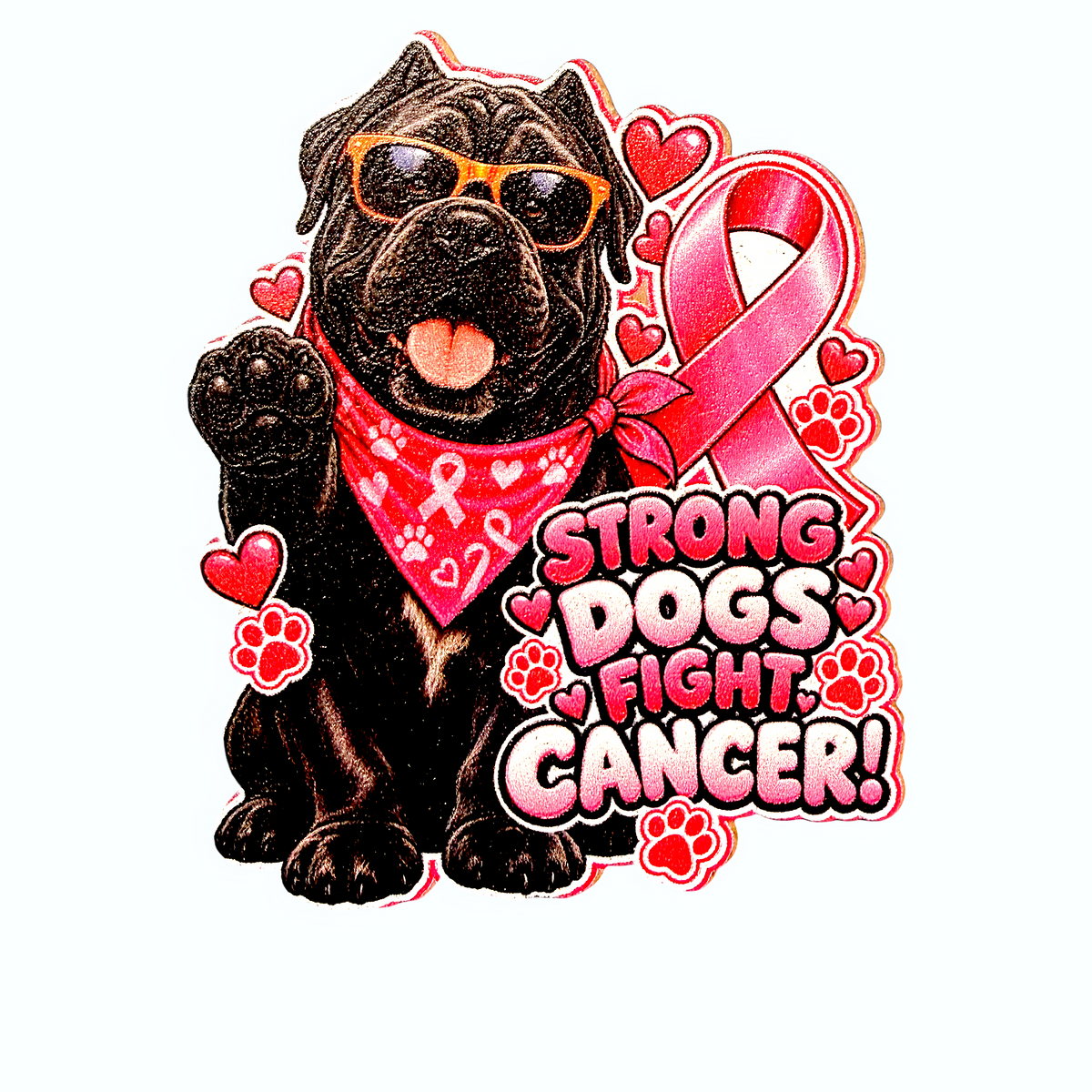 Strong Dogs Fight Cancer Magnet
