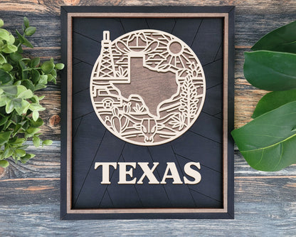 Texas Heritage Frame Pop Sign