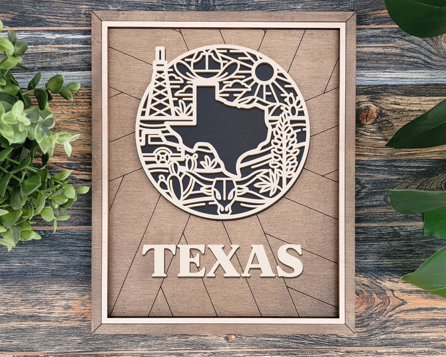 Texas Heritage Frame Pop Sign