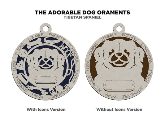 Tibetan Spaniel Dog Ornament