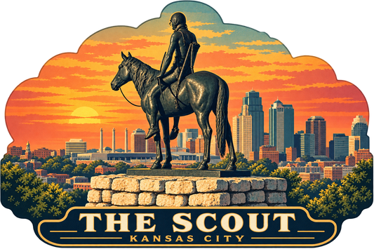 The Scout Magnet - Vintage WPA Sunset