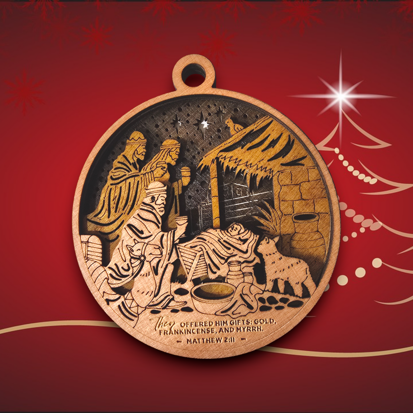 A King is Born Ornament - They Offered Him Gifts