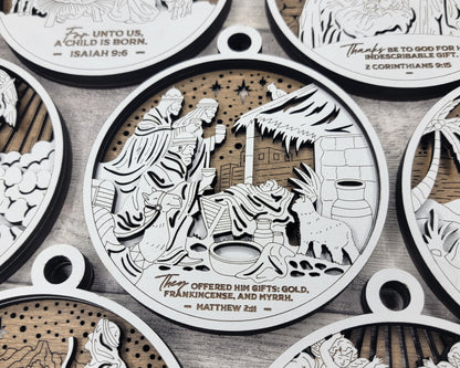 A King is Born Ornament - They Offered Him Gifts