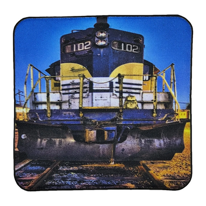 Train Engine, Neoprene Square Cup Coaster